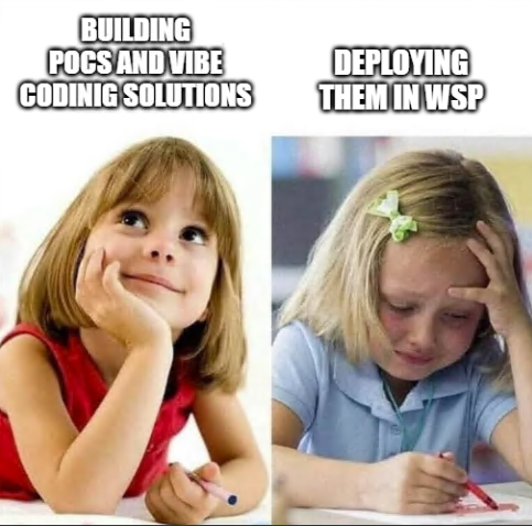 vibe coding then hosting in wsp