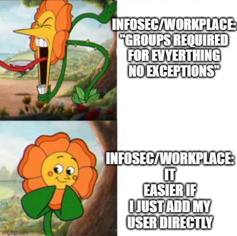 easier to add my user directly