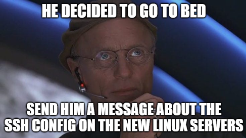 send him an ssh update